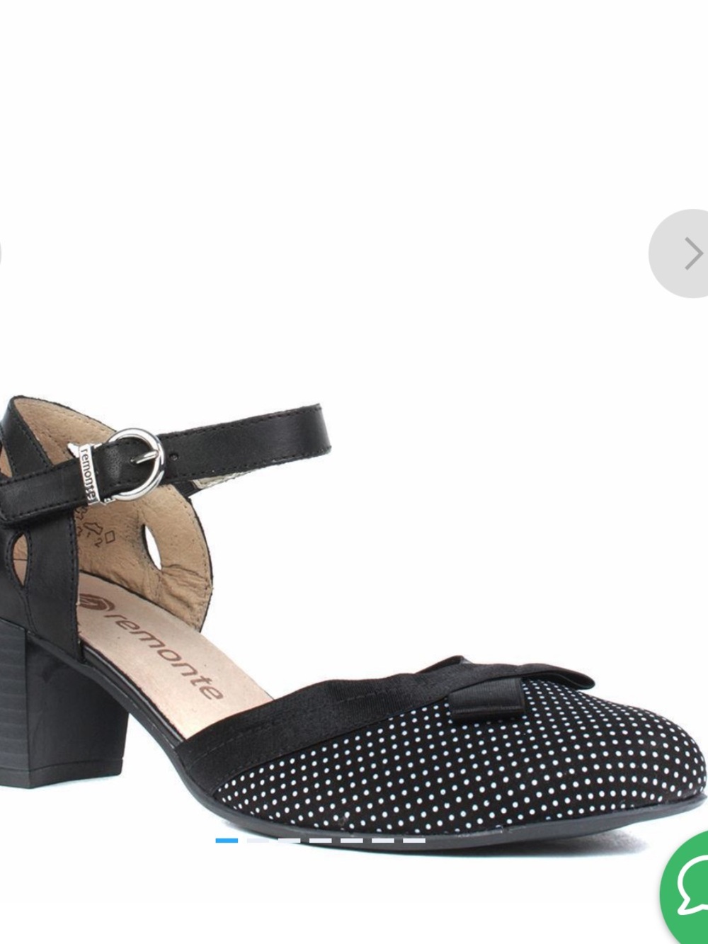 Remonte Black and White Polka Dot Heels size 40